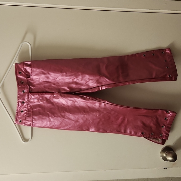 Camp beverly hills Metallic y2k faux leather pants 5-6 - Picture 6 of 12